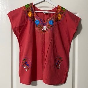 Authentic Hand Stitched Mexican Blouse